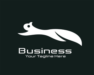 Very simple modern jumping squirrel logo design inspiration