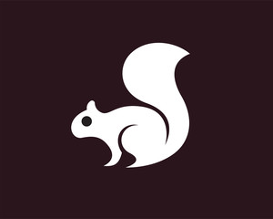 Simple squirrel ready run logo design inspiration