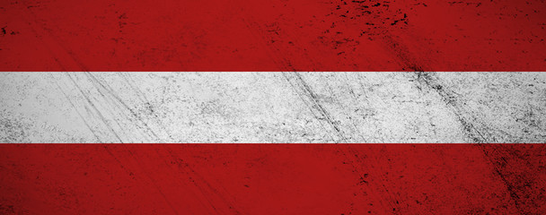 Grunge Austria flag. Austria vintage flag with grunge texture.