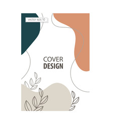 Illustration vector graphic of Social media stories and creative posts. Background template with copy space for text and image designs with abstract colored shapes, line art, warm color tropical leave