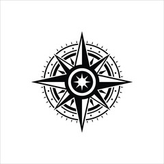 Compass. Compass icon vector. compass logo. which is isolated in white.