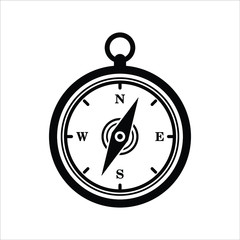 Compass. Compass icon vector. compass logo. which is isolated in white.