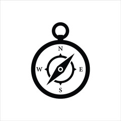 Compass. Compass icon vector. compass logo. which is isolated in white.