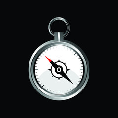 Compass. Compass icon vector. compass logo. which is isolated in black.