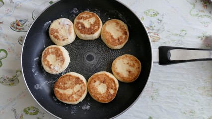 pancakes in a pan