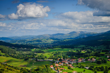 Fototapeta na wymiar Stunning landscape in the Cabarceno nature park. Cantabria. Northern coast of Spain