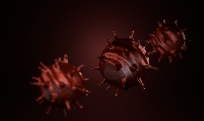 Obraz na płótnie Canvas Virus molecule macro image 3d rendering illustration