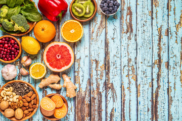 Obraz na płótnie Canvas Foods that boost the Immune System