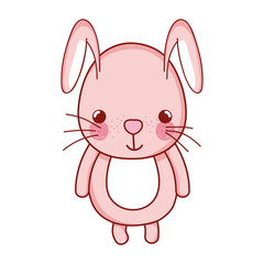 cute rabbit animal cartoon isolated icon design