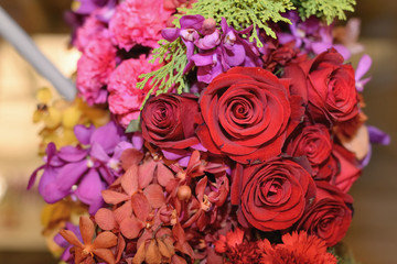 bouquet of red roses