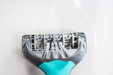 Close-up of a razor for wet shave