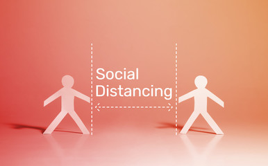 Social distancing with covid-19 virus outbreak.pandemic situation of corona virus.protection and safety your health concepts