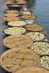 Noodles Drying Along Thu Bon River, Hoi An, Vietnam