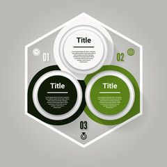 Vector circle infographic. Template for diagram, graph, presentation and chart. Business concept with three options, parts, steps or processes. Abstract background