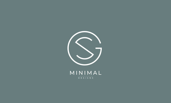 Alphabet letter icon logo GS or SG