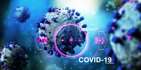 Coronavirus Covid-19 background - 3d rendering