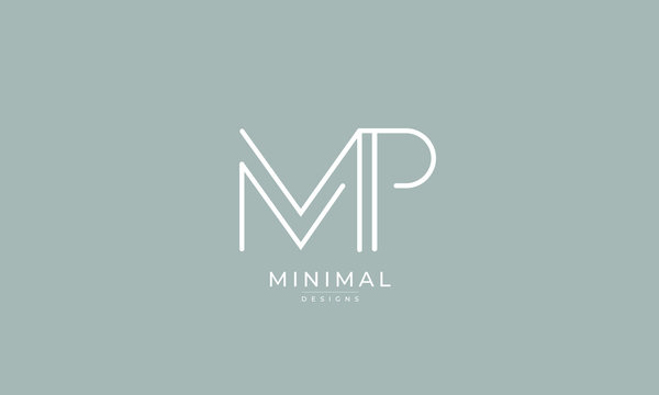 Alphabet letter icon logo MP