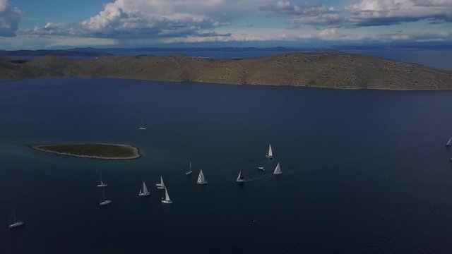 Regatta race around Kornati Islands in Croatia