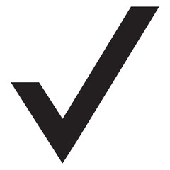 Black Right Check mark icon symbol