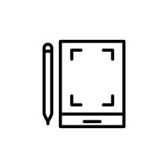 pen tablet icon graphic design template vector isolated
