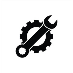 Wrench key icons set. Simple set of wrench key vector icons for web design on white background