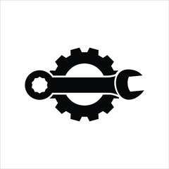 Wrench key icons set. Simple set of wrench key vector icons for web design on white background