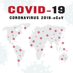 Covid 19 or Coronavirus  map confirmed cases report worldwide globally. Maps show where the coronavirus has spread.