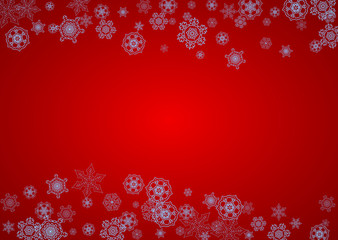 Christmas and New Year snowflakes