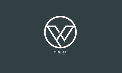 Alphabet letter icon logo V