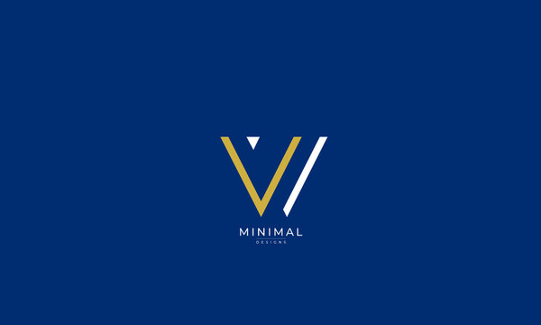 Alphabet letter icon logo VV