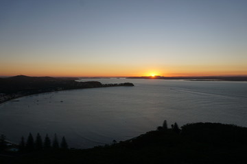 sunset in port stephens