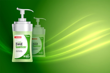 hand sanitizer bottle in realistic 3d style