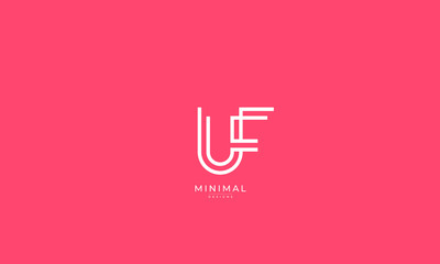 Alphabet letter icon logo UF