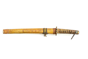 Katana, japanese sword, isolated on white background.