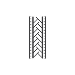 Tire vector icon illustration design template