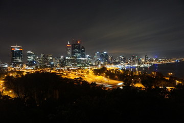 Fototapeta premium Perth skyline at night