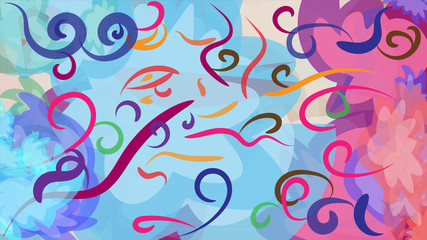 abstract background with full bright colors