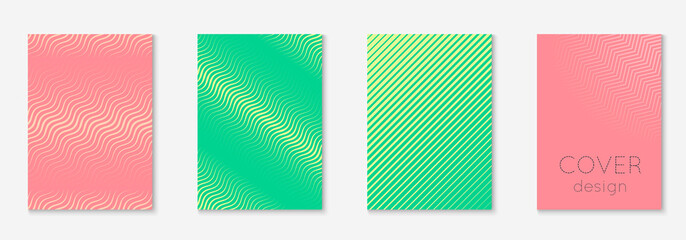 Minimalistic cover template set with gradients