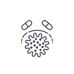 drug resistance line icon