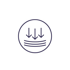 external pressure icon, line vector
