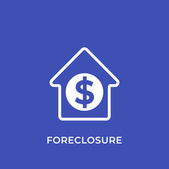 foreclosure icon, house for sale vector