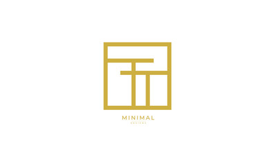 Alphabet letter icon logo TT