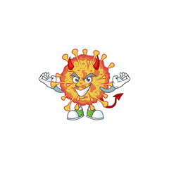 Cartoon picture of epidemic COVID19 in devil cartoon character design
