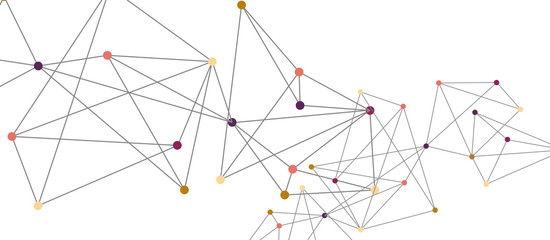 Line points connections, triangular technology design. Abstract geometric background