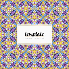 Background mandala seamless pattern vector