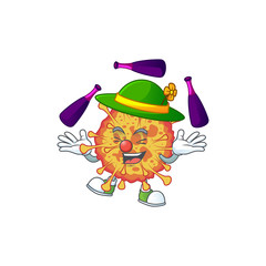 Epidemic COVID19 cartoon character concept love playing Juggling