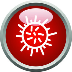 Coronavirus Button Icon Template Vector
