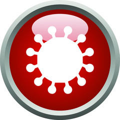 Coronavirus Button Icon Template Vector