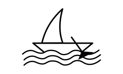 Boat Icons Set, Simple Style,Sailboat,boat and ship. Illustration isolated, Paper boat free vector icon