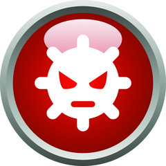 Coronavirus Button Icon Template Vector